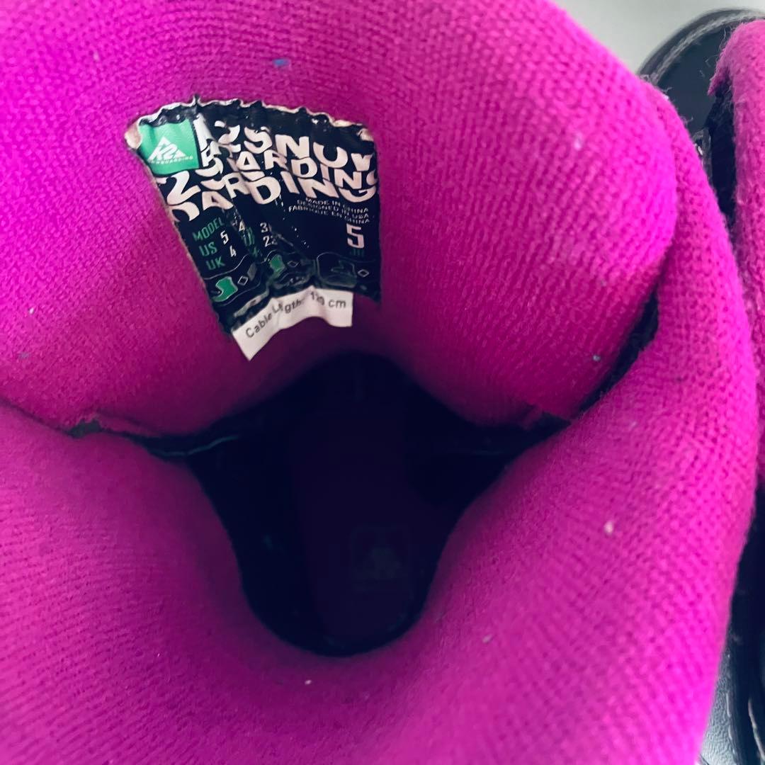 K2ジュニア女性用スノーボードブーツ ブラック/ピンク 23cm - メルカリ