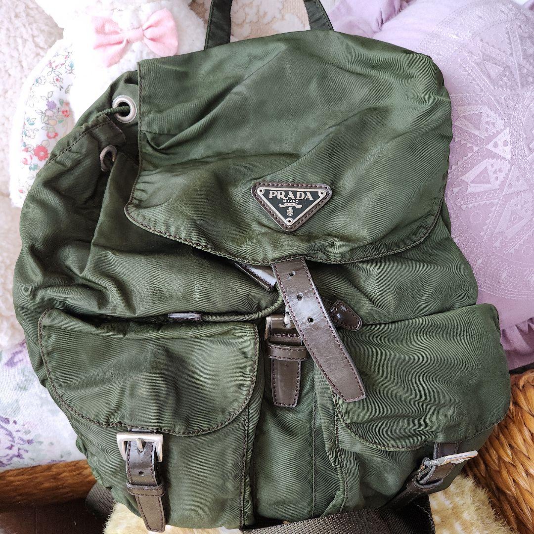 PRADA オリーブグリーン リュック PRADA - PRADA プラダ バックパック リュックサック デイパック