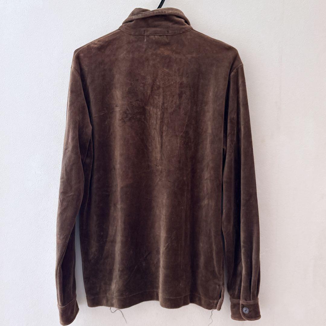 RRL】三ツ星初期タグ ベロアプルオーバー シャツ S 長袖希少 名作品