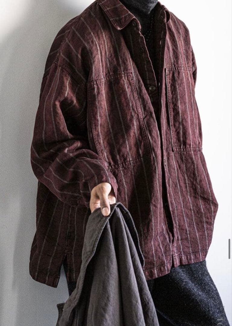 け*ろ様 CONFECT リネンデニム墨染めワークシャツ size4 け*ろ様 CONFECT リネンデニム墨染めワークシャツ size4 - メルカリ