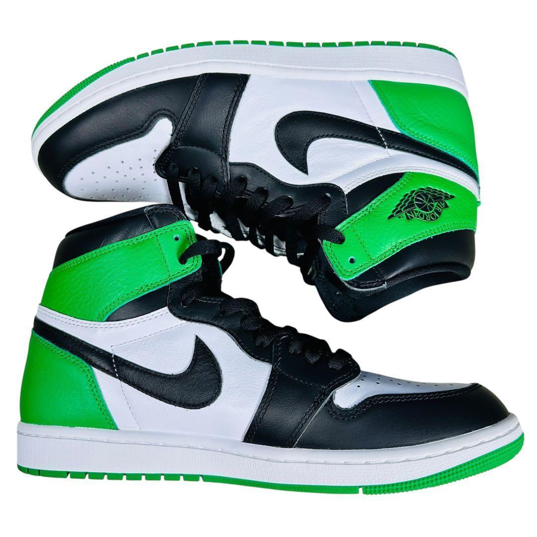 未使用級 エアジョーダン1 ハイ OG ラッキーグリーン 28.5cm 変え紐付