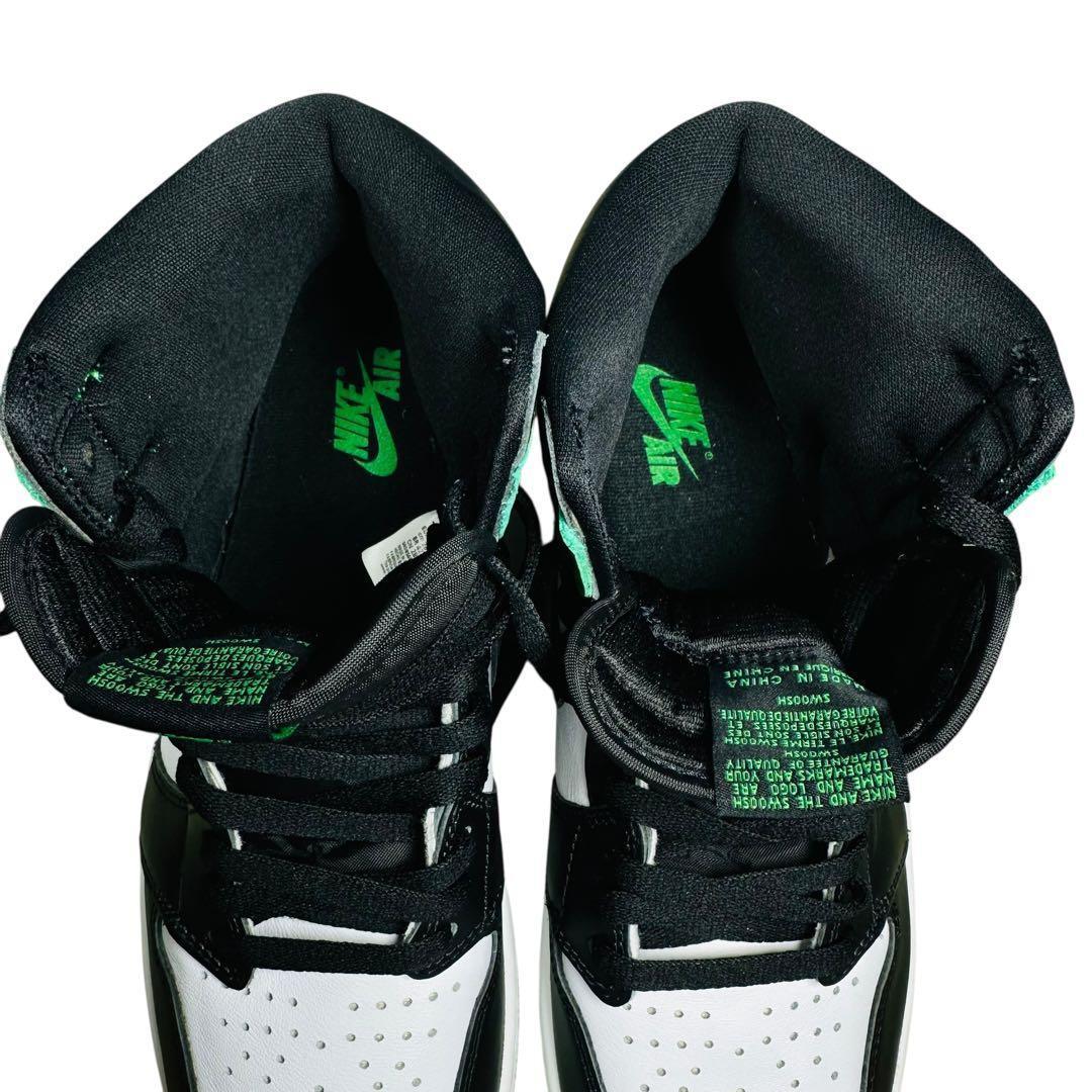 未使用級 エアジョーダン1 ハイ OG ラッキーグリーン 28.5cm 変え紐付