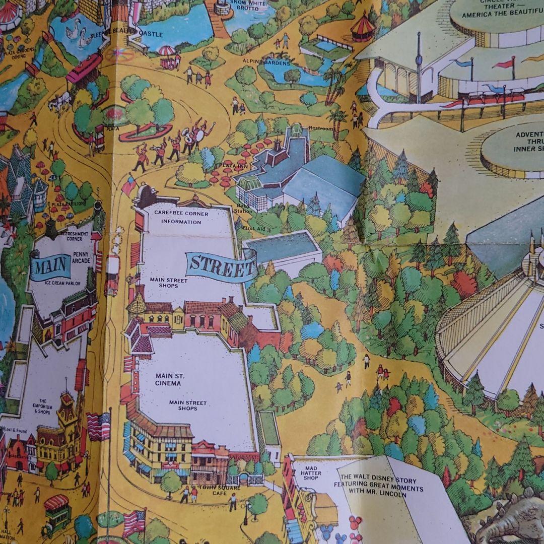 アメリカ・ディズニーランド・1979年版・巨大マップポスター・USA・アナハイム