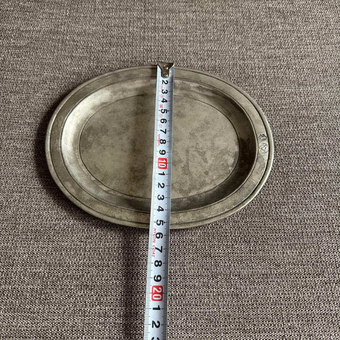 A&S ピューター製オーバル型トレイ