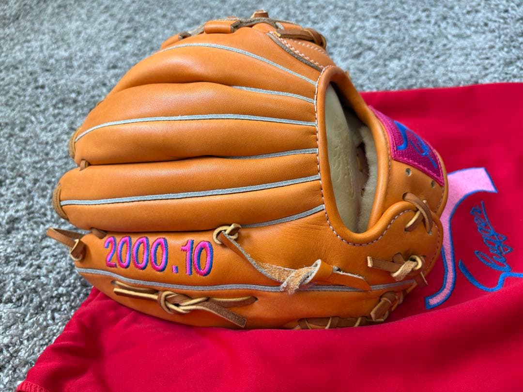 一点物】中村紀洋 直筆サイン久保田スラッガー グローブ 日清食品特賞