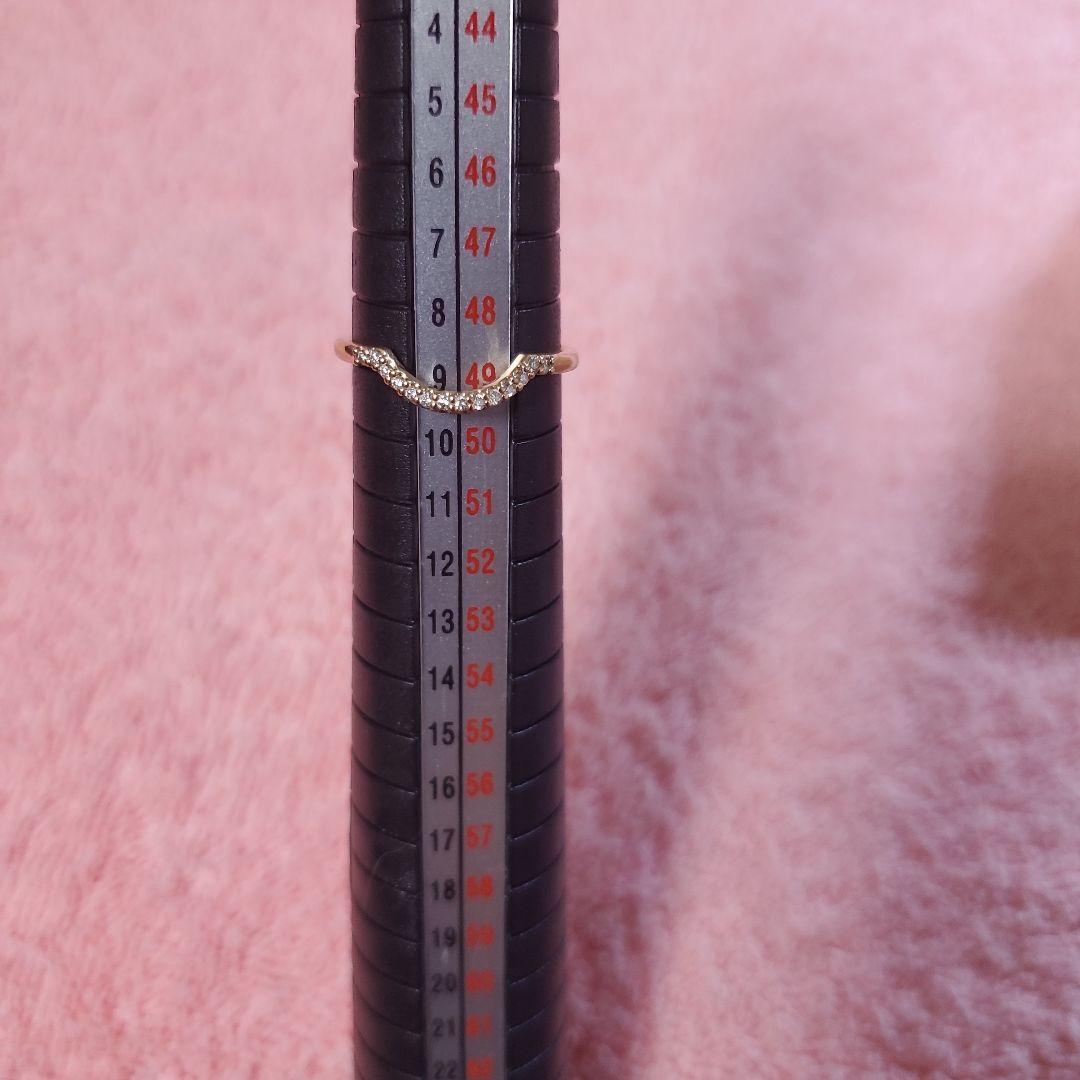 BIZOUX ビズー重ねづけリングK18 ダイヤモンド0.07ctピンクゴールド