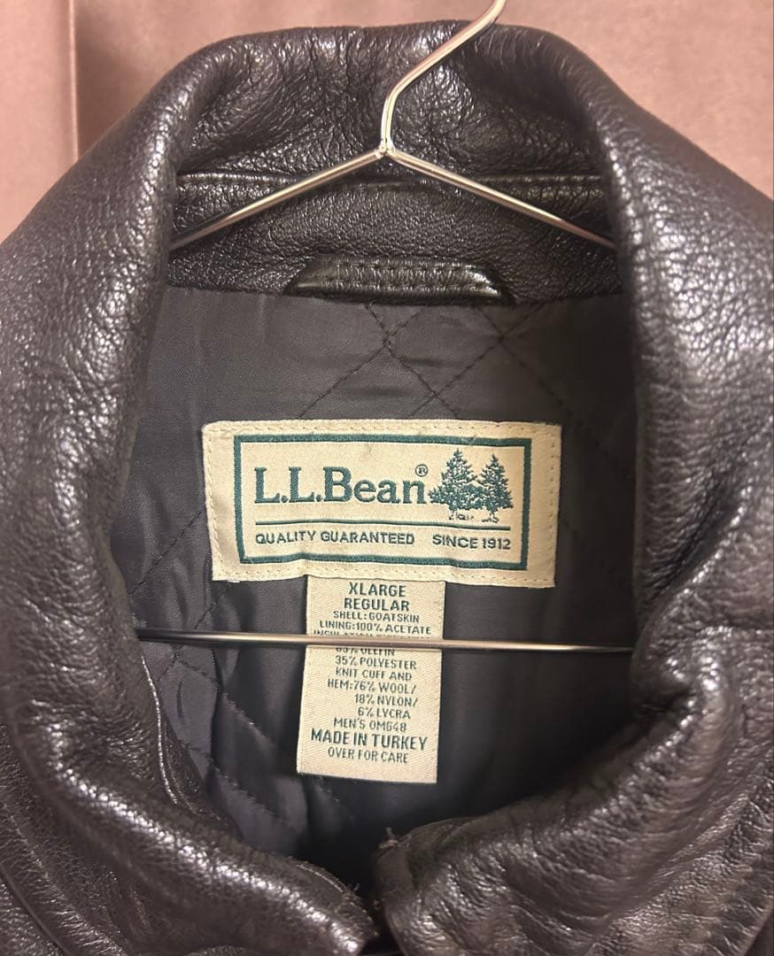 L.L.Bean レザージャケット XL ブラックレザーブルゾン