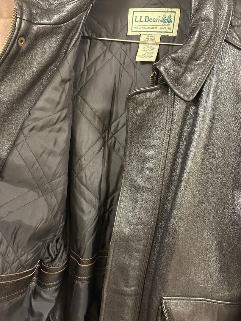 L.L.Bean レザージャケット XL ブラックレザーブルゾン