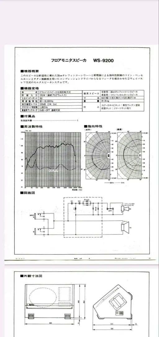 激レア品！ RAMSA WS-9200A フロアモニタースピーカー① - メルカリ