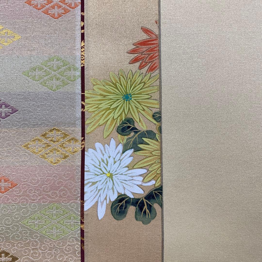 美品 掛け軸 国井幸雪作 金地 立雛図 共箱 二重箱 縁起物 雛人形