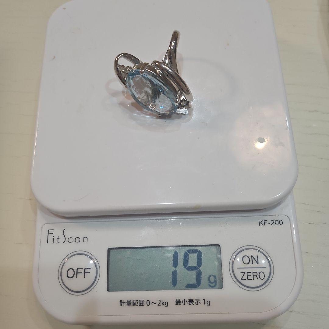 大粒アクアマリンリング 24.44ct pt900 指輪 高級ジュエリー 希少