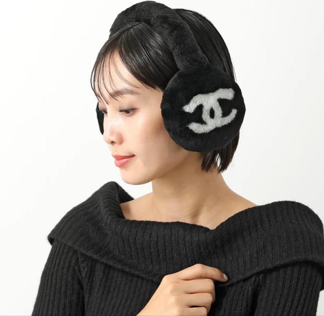 CHANEL♡ 新品ブラックファー イヤーマフ - メルカリ