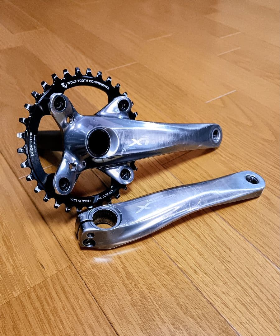 シマノ XTR クランク（ウルフトゥース 34T チェーンリング） ※匿名配送 シマノ XTR クランク（ウルフトゥース 34T チェーンリング） ※匿名配送