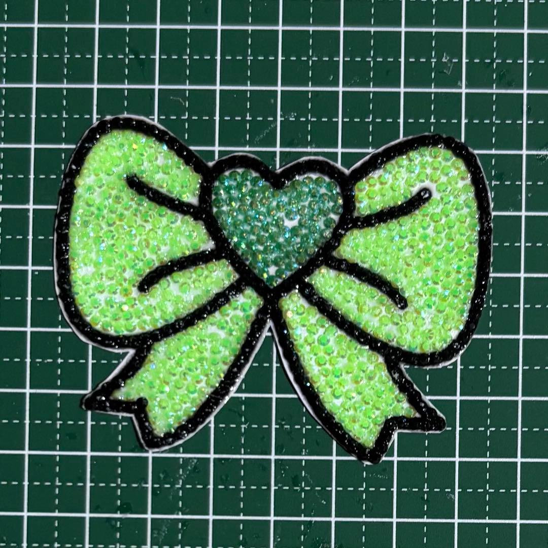 デコうちわ パーツ リボン 緑 黄緑 - メルカリ