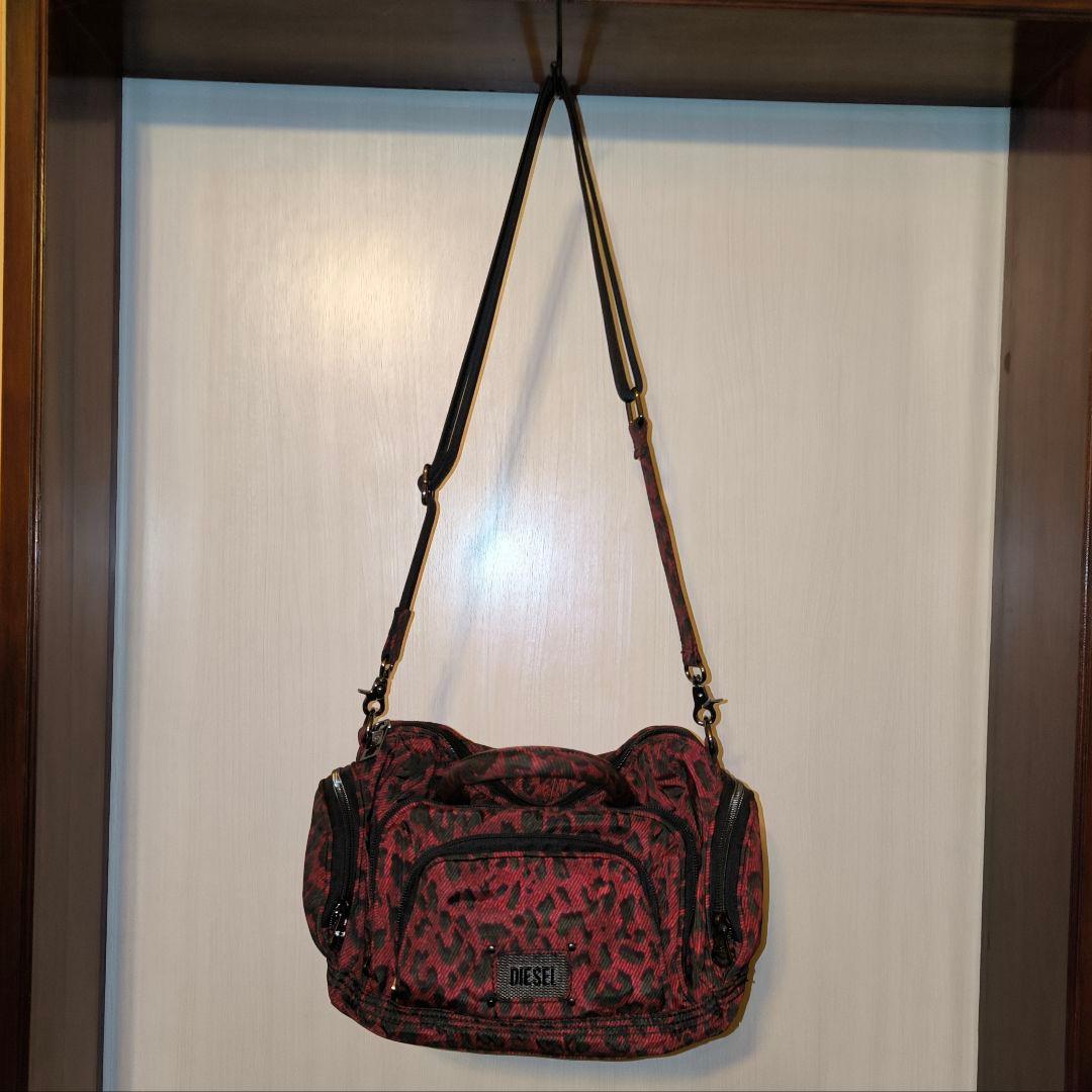 DIESEL ハンドバッグ ショルダーバッグ 2way ヒョウ柄 レオパード