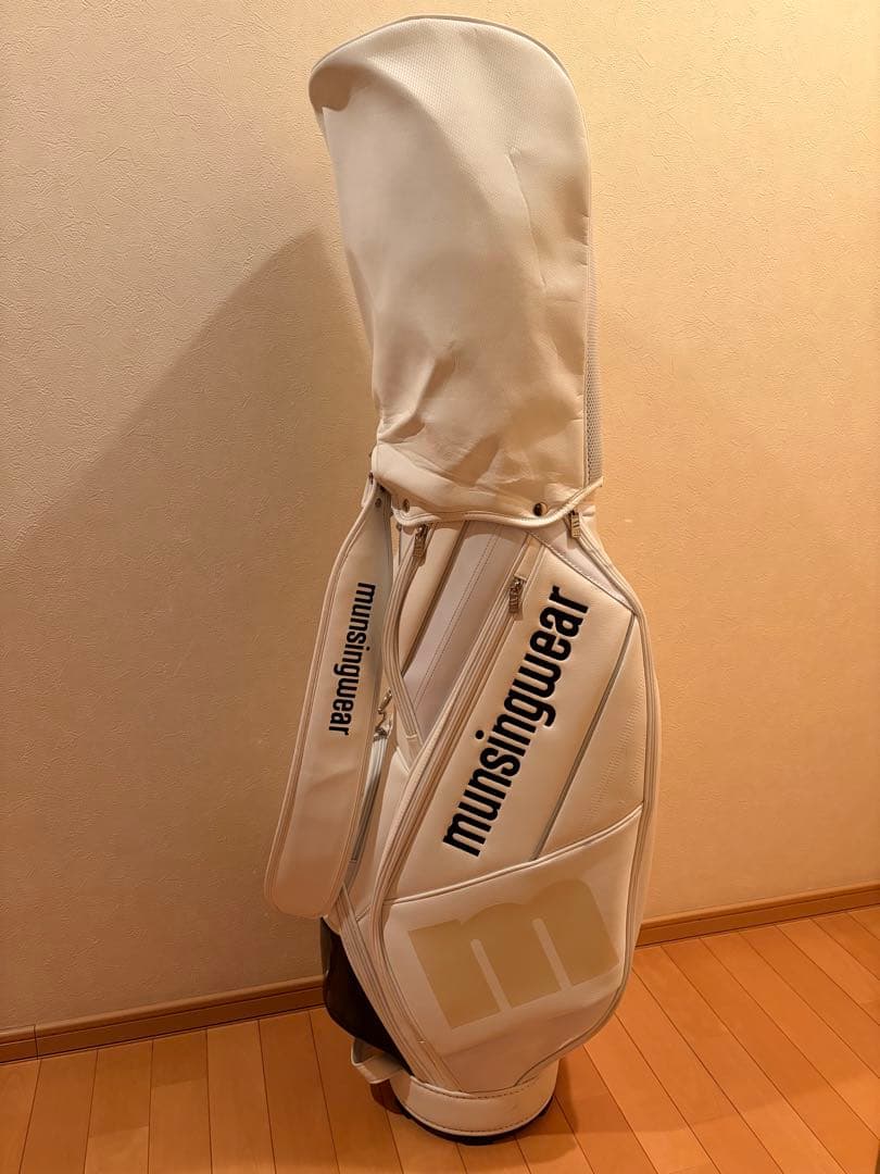 ゴルフ muningwear キャディバッグ ホワイト キャディバッグ 軽量モデル CBG251 【国内正規品】【2022年モデル