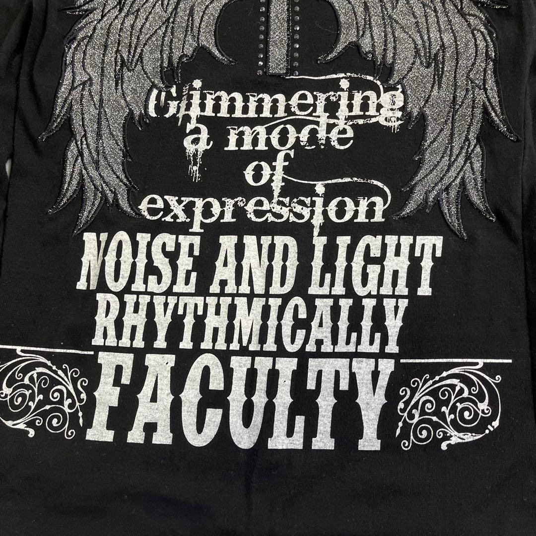 Y2K 十字架 クロス スカル ドクロ ロンT フェアリーグランジ Y2K