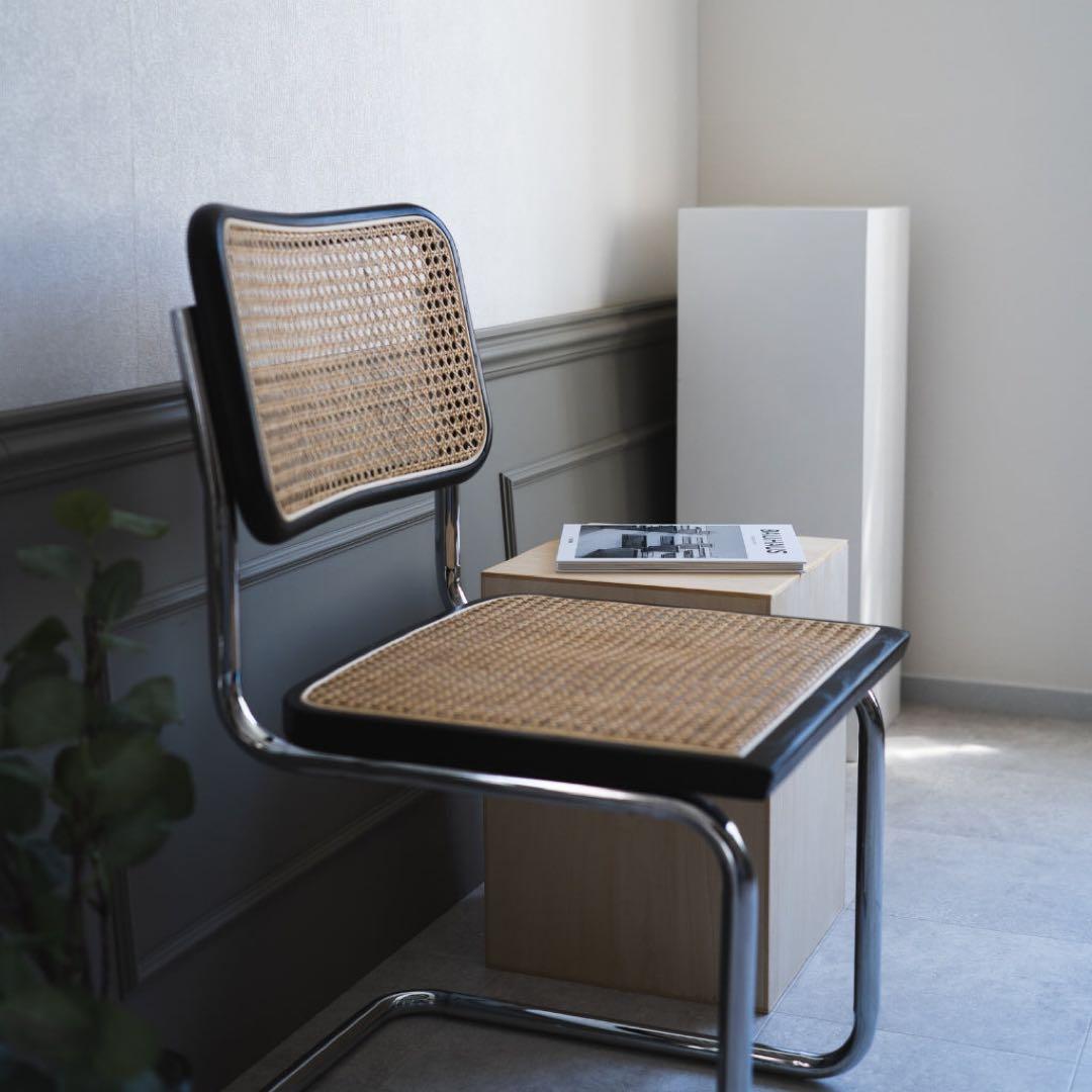 椅子 Cesca Armless Chair Black Cesca Armless Chair by Marcel Breuer - Asheville Art Museum