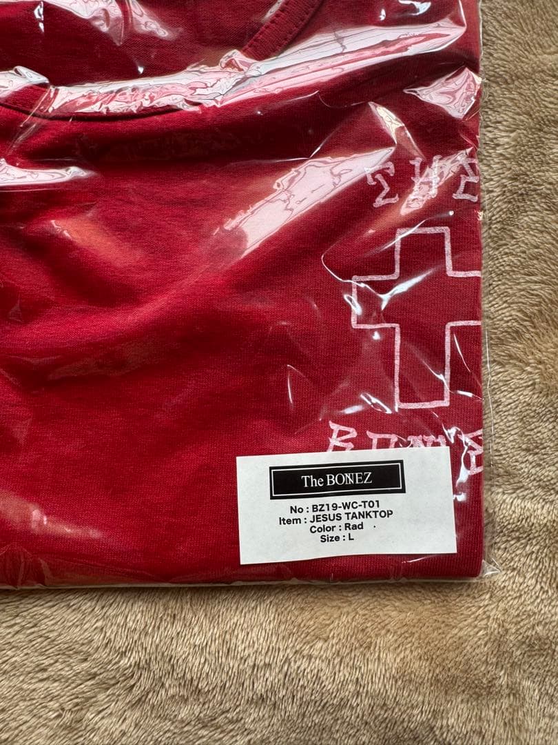 The BONEZ JESUS TANKTOP 赤 L