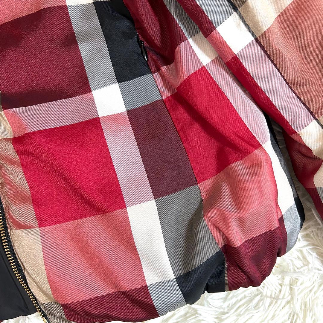 極美品✨リバーシブル 赤チェックブルーレーベルクレストブリッジ