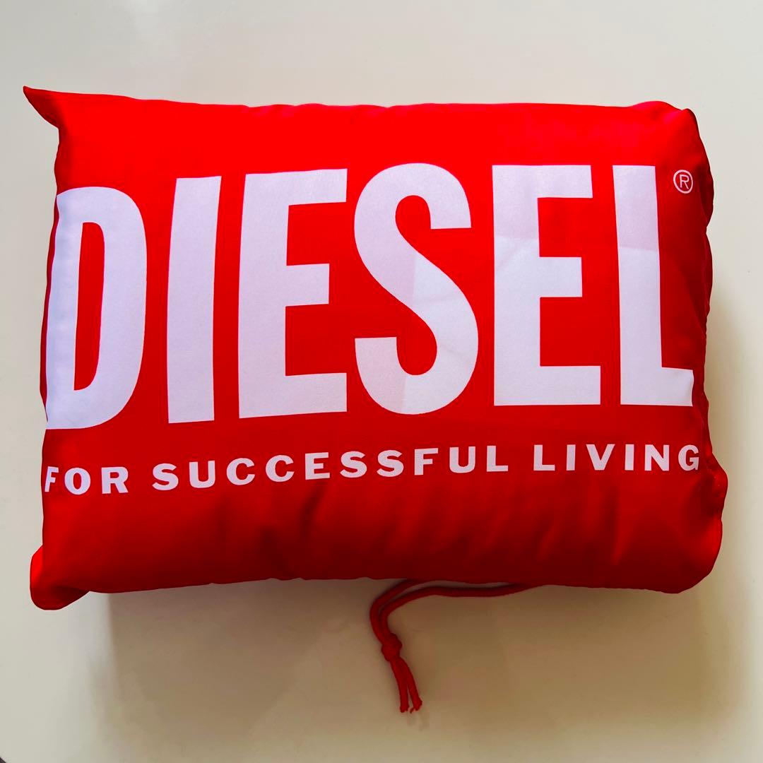 DIESEL】オリジナルロゴ ブランケット（赤白）、専用巾着付きの通販は