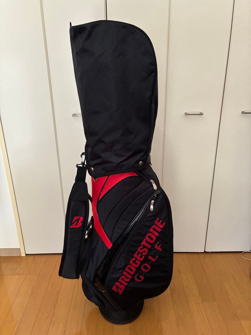 BRIDGESTONE GOLF キャディバッグ 黒/赤 BRIDGESTONE GOLF ブリヂストン ゴルフ ツアーステージ キャディバッグ