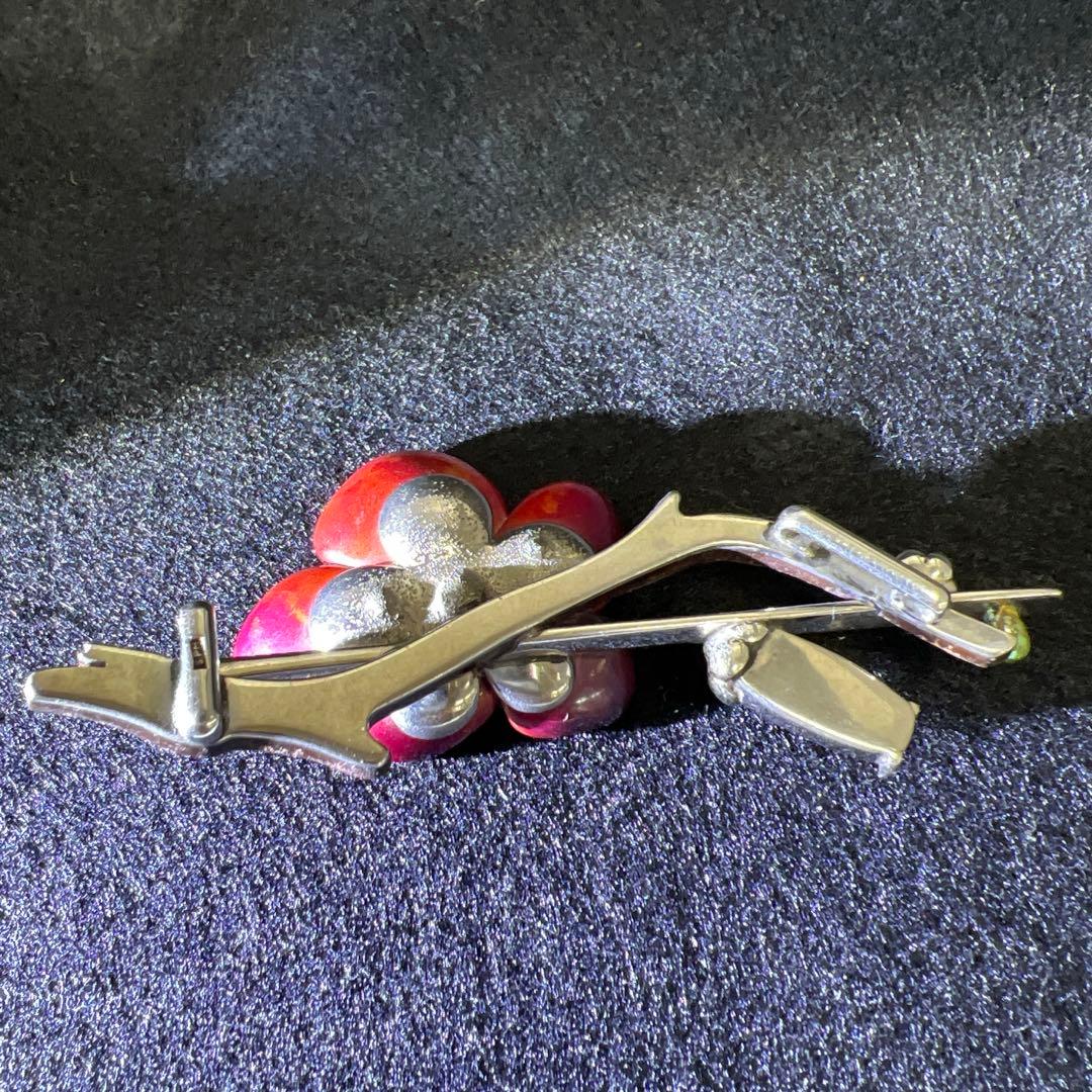 極上金工 銀細工ブローチ 28g 東Y8-0129☆2F エスニック ミャオ族 銀細工