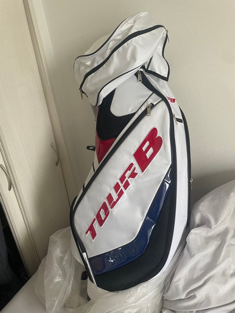 TOUR B キャディバッグ ホワイト/レッド/ブルー Callaway（キャロウェイ） スポーツ 25 JM カート キャディバッグ
