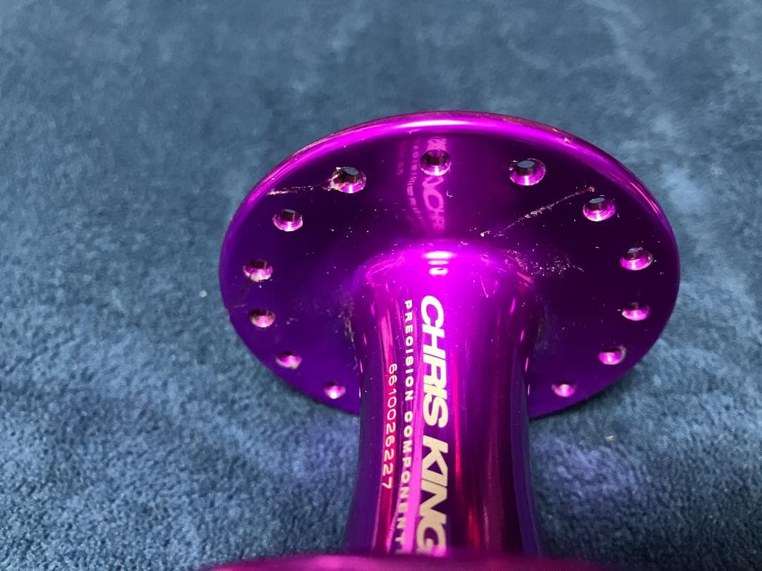 Chris king クリスキング 前後ハブ violet - メルカリ