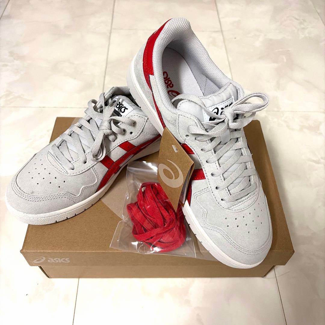 【値下げ】アシックス　ジャパンプロ　グレー／レッド　27.5 スケシュー ASICS（アシックス） スニーカー JAPAN PRO / ジャパン プロ メンズ