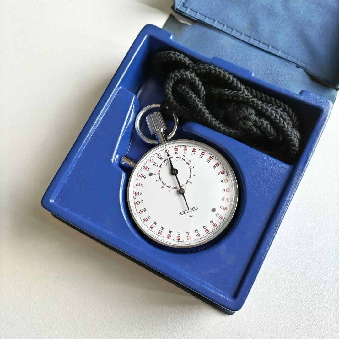 レトロ アナログ セイコー ストップウォッチ 赤文字 - メルカリ
