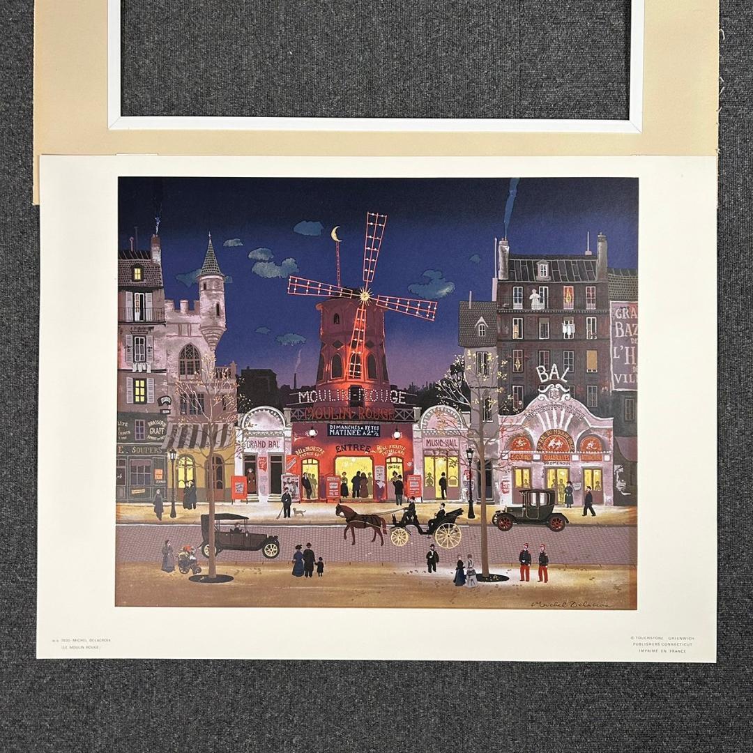 美品 ミッシェル・ドラクロワ「ムーランルージュ」ポスター 額縁入り