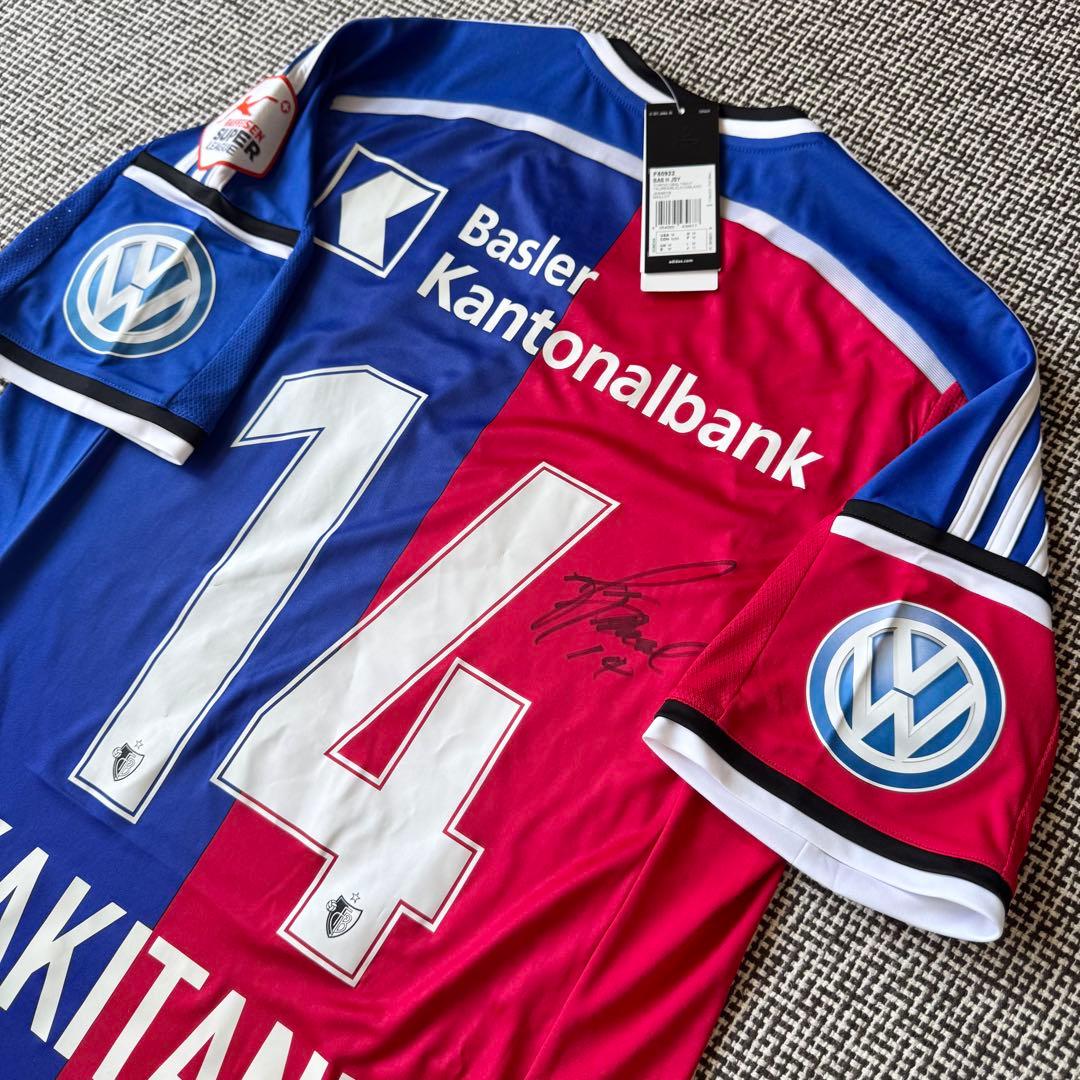 新品タグ付＆直筆サイン】柿谷曜一朗 ＃14 FCバーゼル 14／15（H