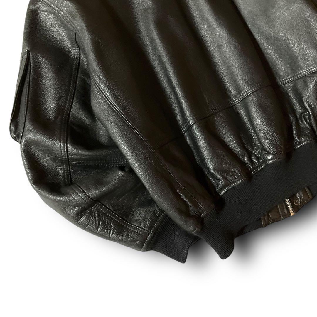 vintageレザージャケットCWU-45P型フライトジャケット本革ブラック黒L