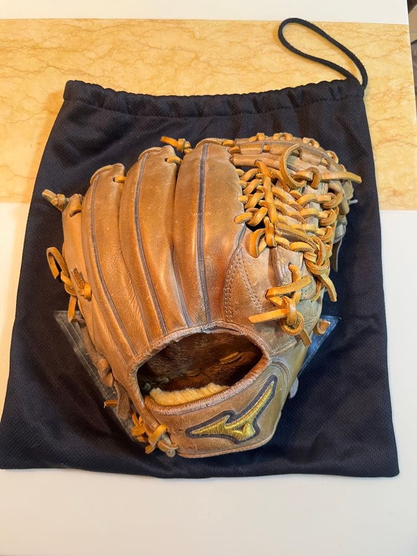 ミズノプロ 内野手用硬式グローブ 収納袋付き Mizuno Pro ミズノプロ 硬式グローブ 内野手 限定 チェスナッツ 高校