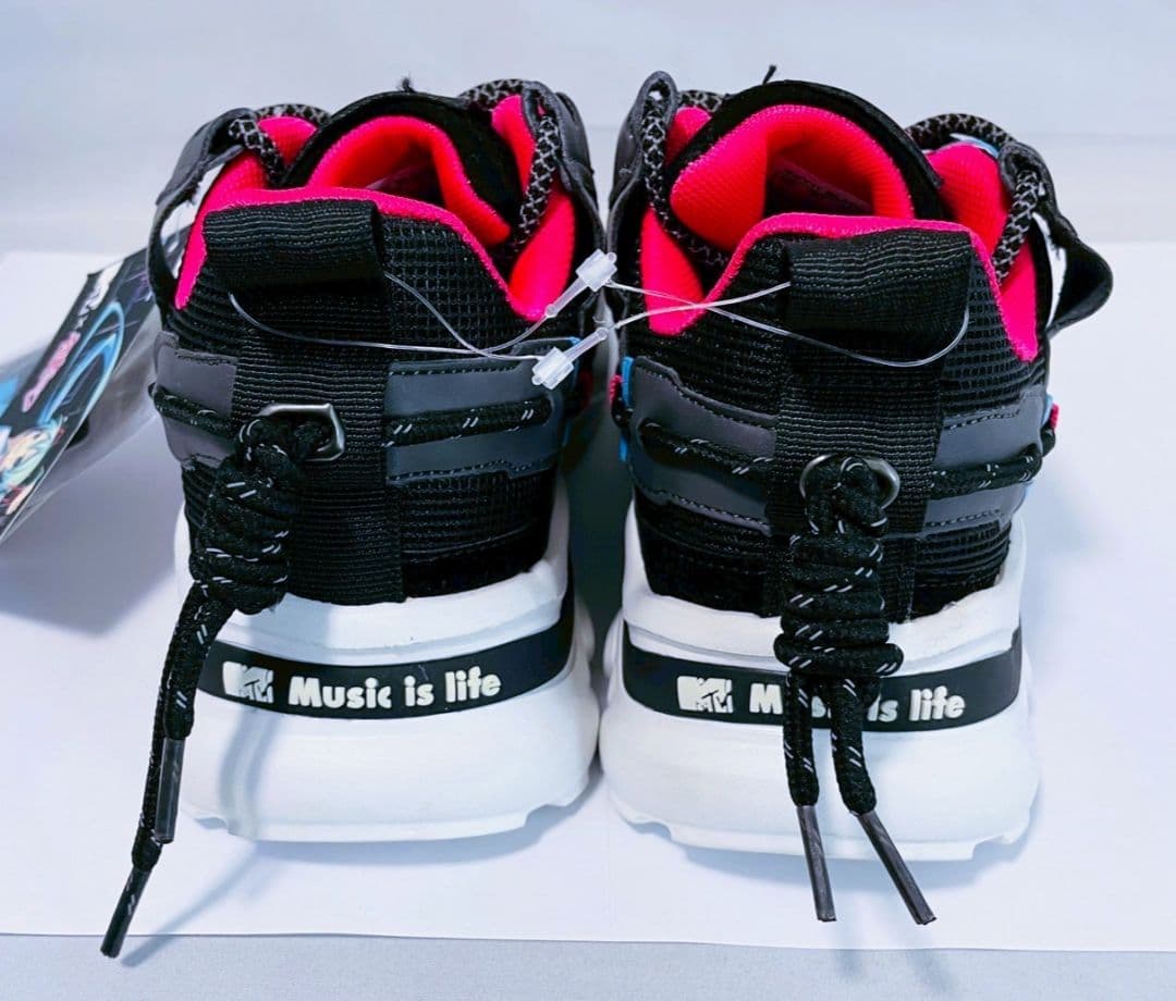 【限定 新品】MTV×初音ミクコラボ スニーカー 第2弾 ブラック 23.0cm