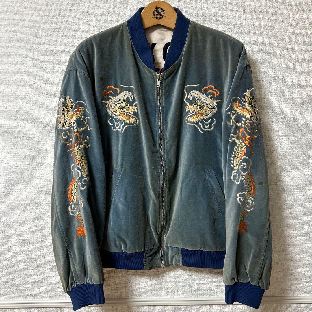 クリームソーダ ブラックキャッツ×別珍 リーゼントドラゴン スカジャン