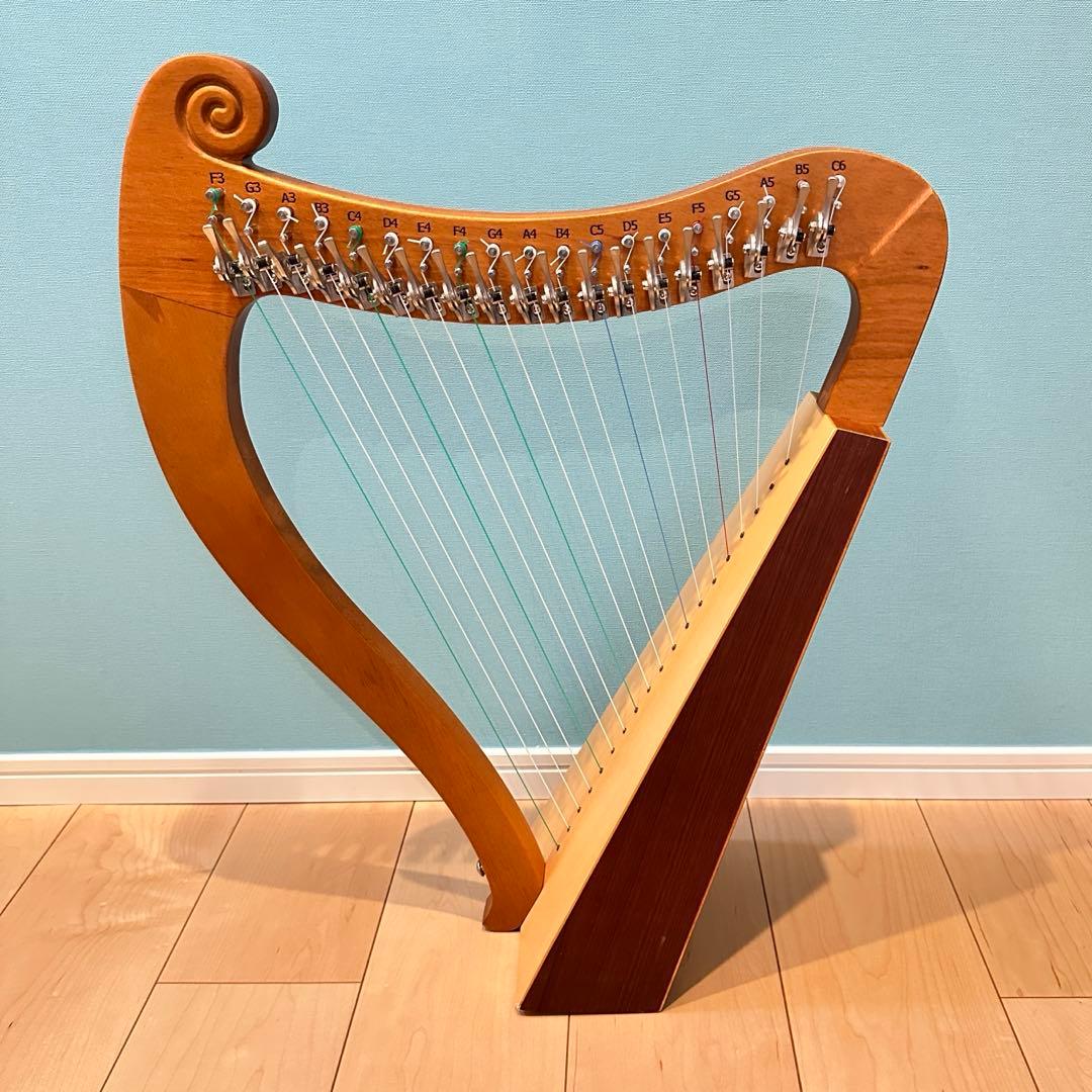 19弦 ハープ 木製 弦楽器 インテリア 現状品 Amazon | 竪琴ハープ 19弦 弦楽器 木製竪琴 ウッドハープ メタル