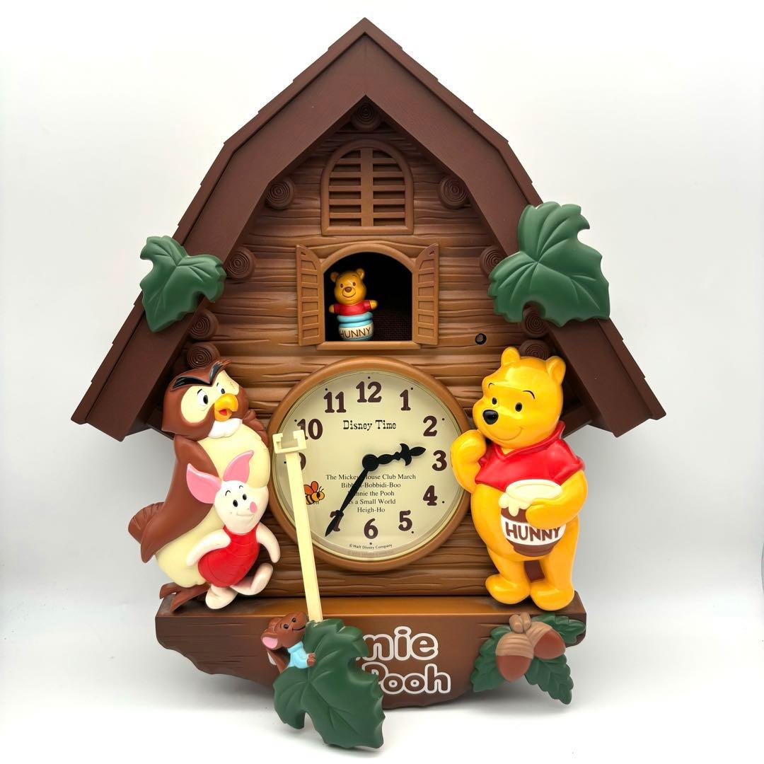 廃盤品 プーさん 振り子時計 希少 ディズニー 壁掛け時計 - メルカリ