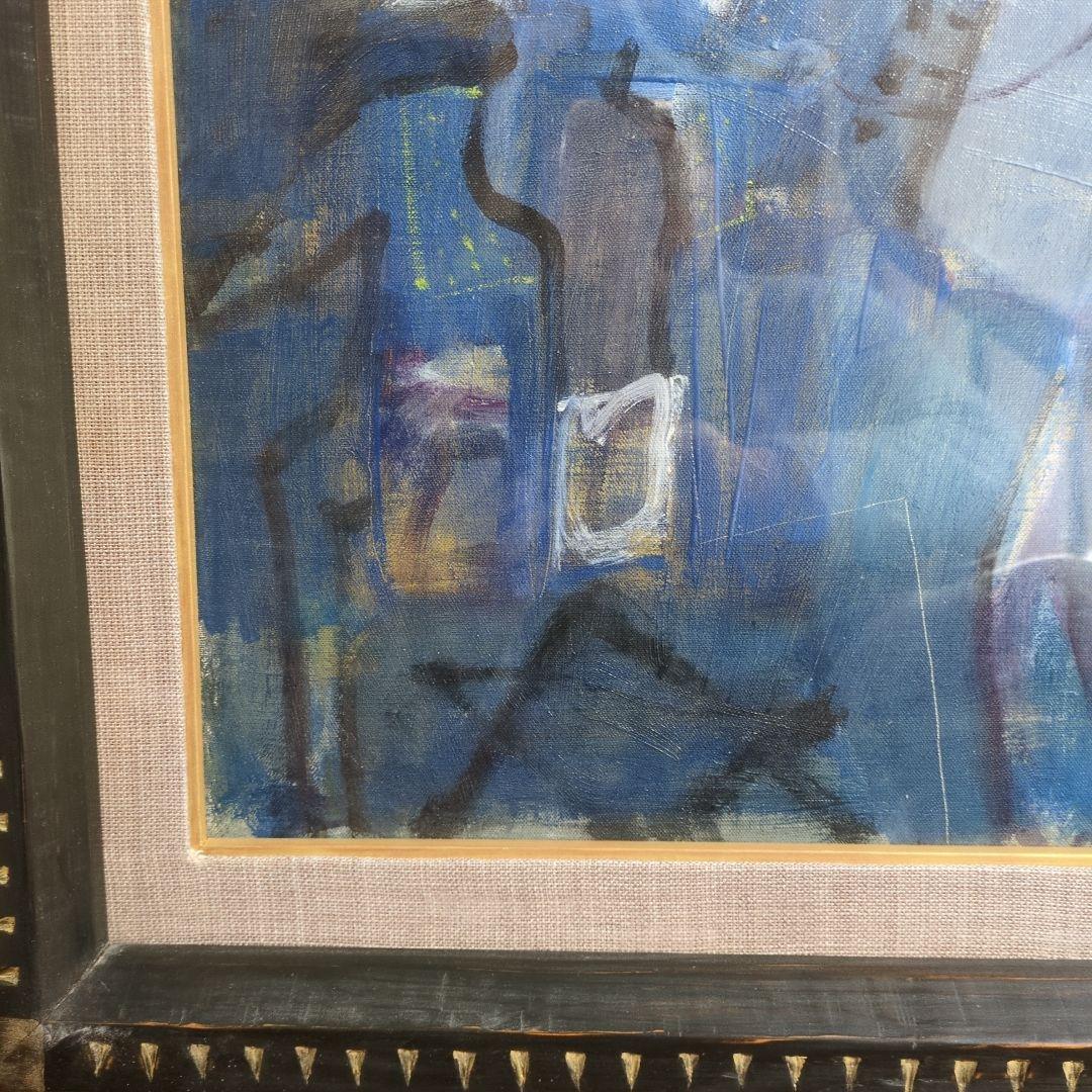 油絵(青い馬)保手浜たかしさん作 - メルカリ