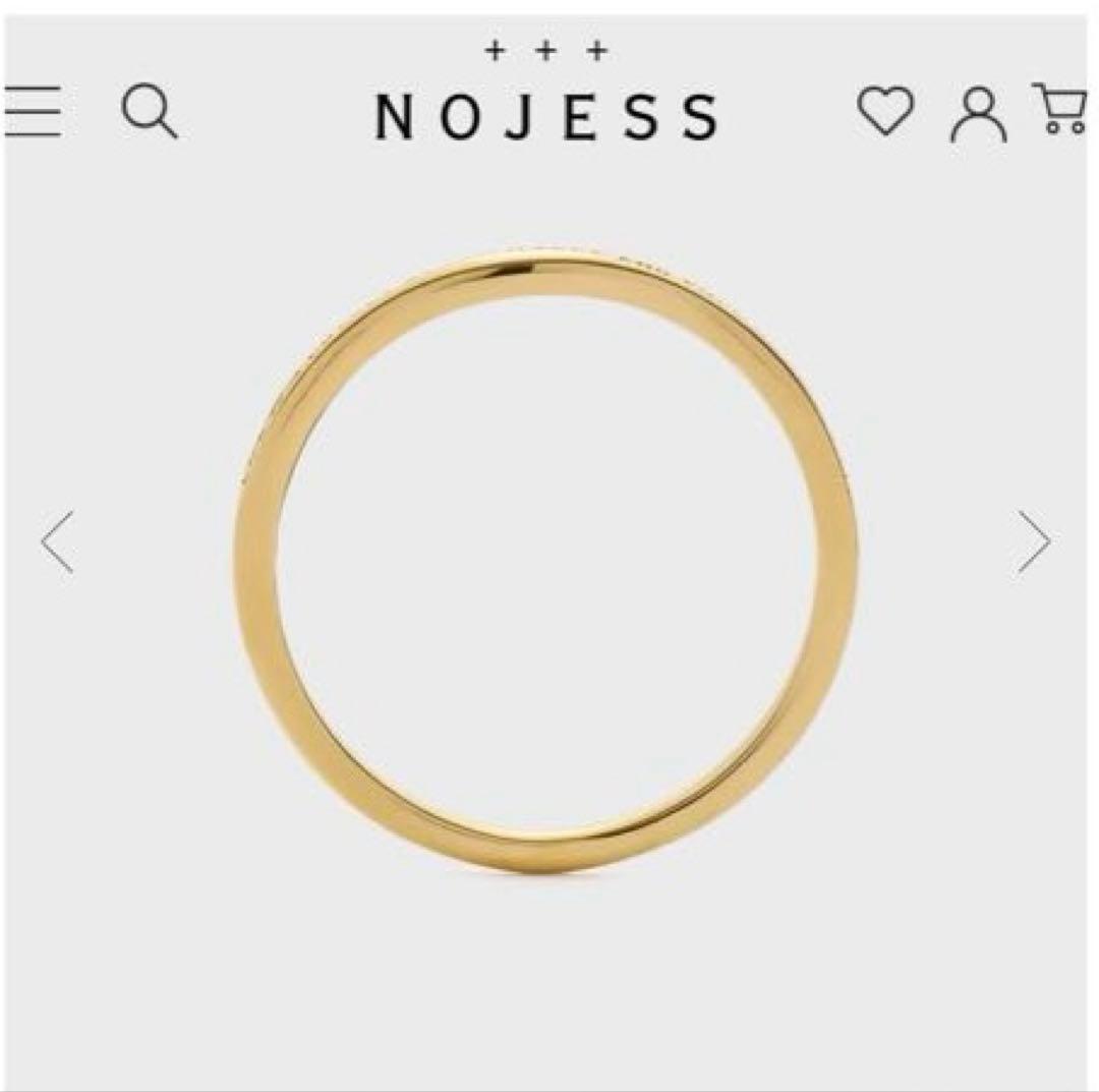 新品 NOJESS SV925 【現行品】 ゴールド メッセージ リング 15号