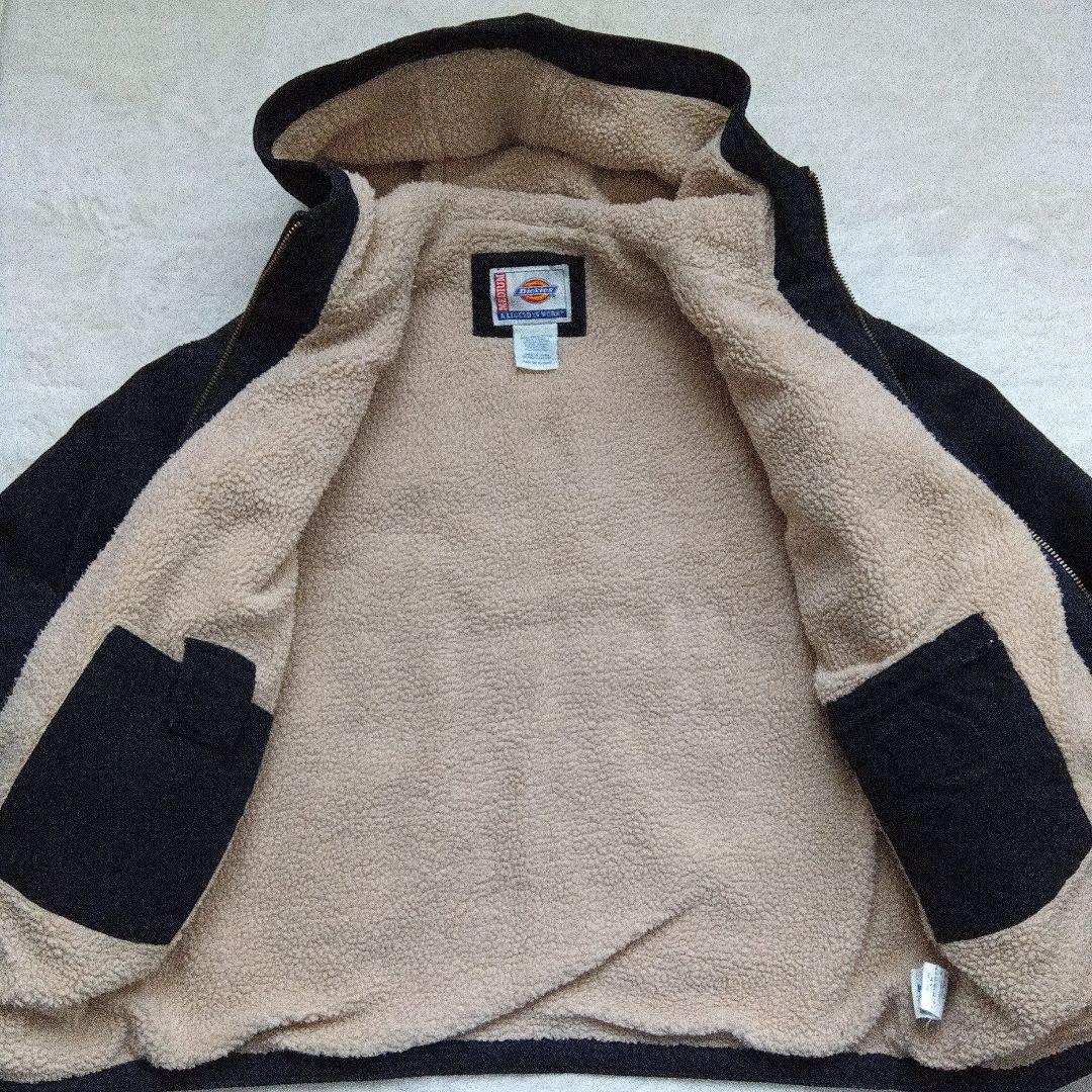 ♢裏ボア♢ディッキーズ ダック地 アクティブジャケット 黒 М トリプル