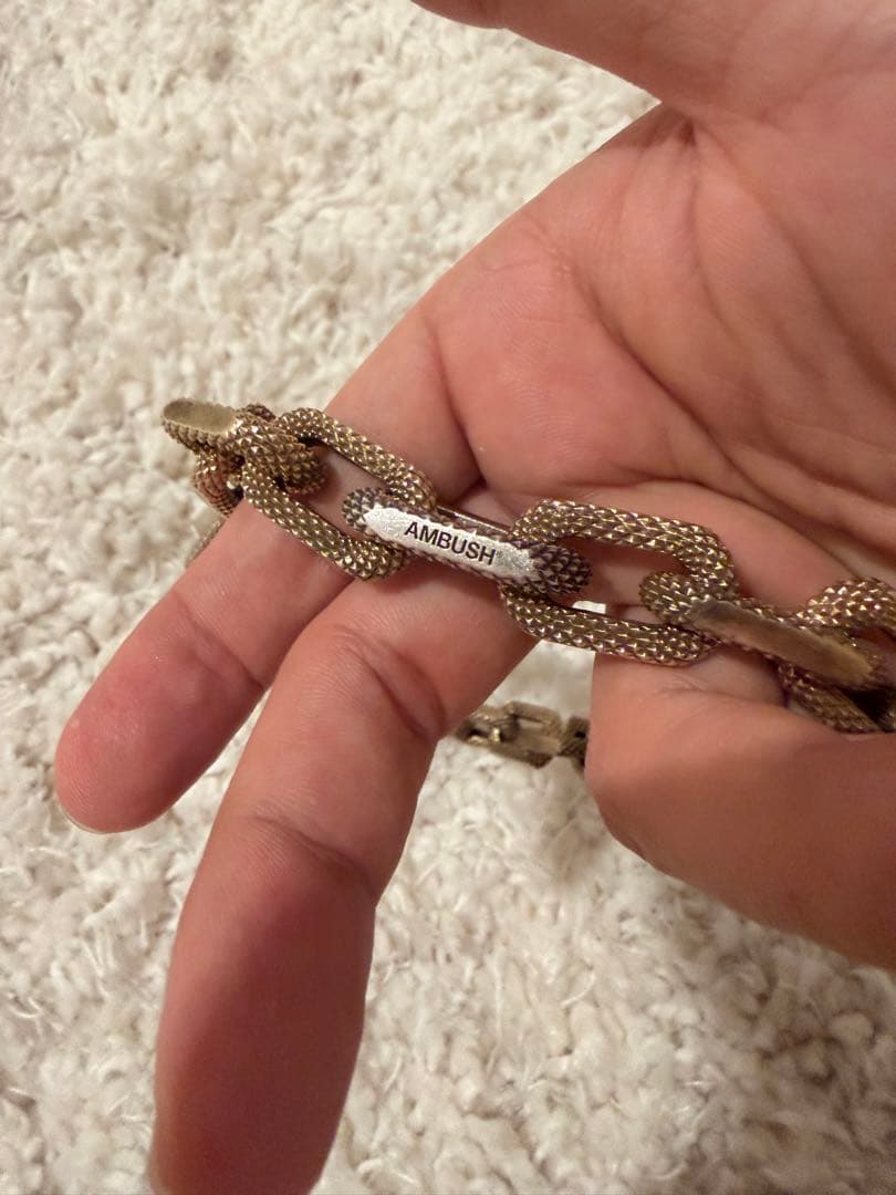 AmbushアンブッシュTEXTURE CHAIN NECKLACE GOLD - メルカリ