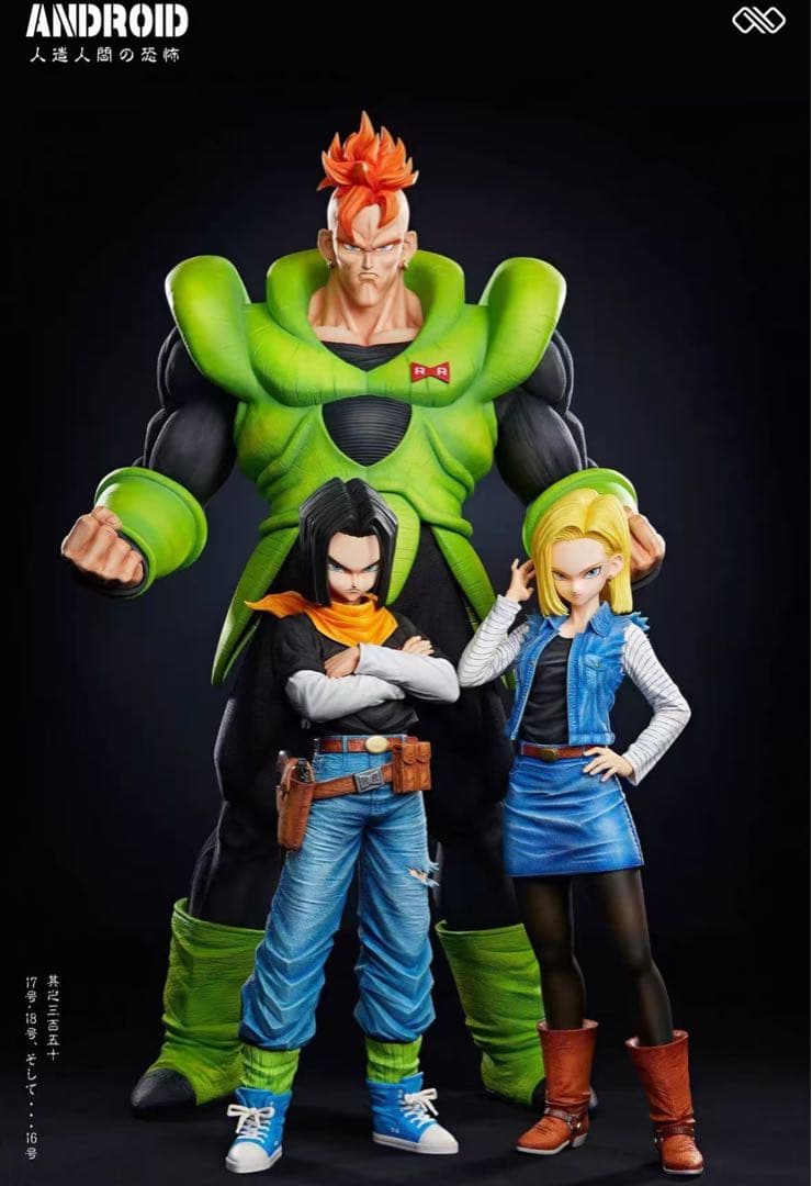 ドラゴンボール 人造人間18号 17号ガレキ ガレージキット スタチュー X⑤ ドラゴンボール 人造人間18号 フィギュア ガレージキット 1/6スケール