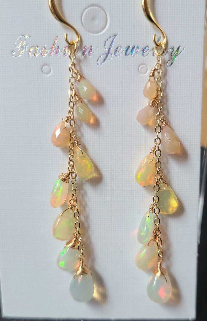 0226】ピアス プレシャスオパール ※超高品質 - メルカリ