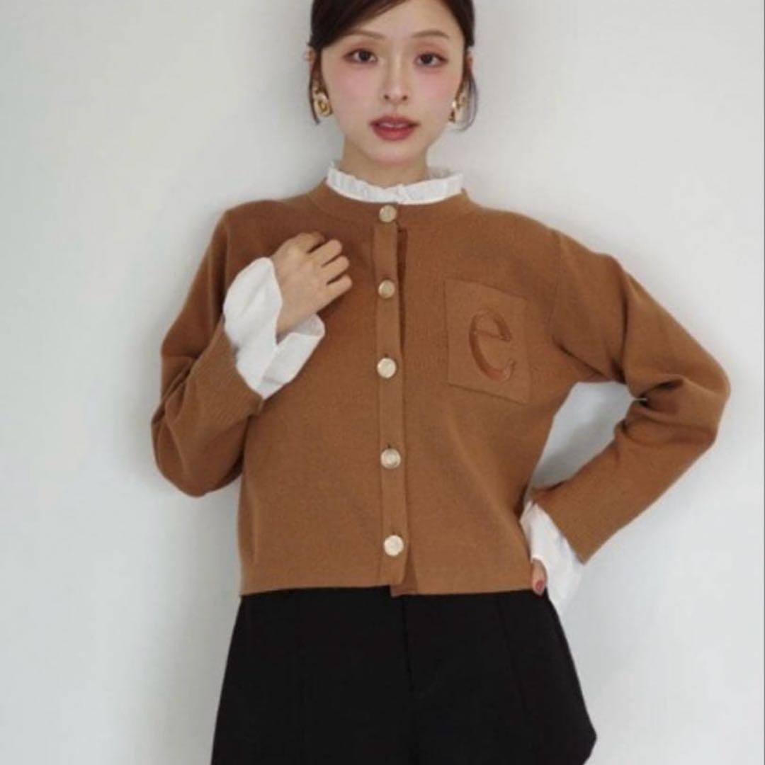 EIMY ISTOIRE Attached collar ニットジャケット - メルカリ