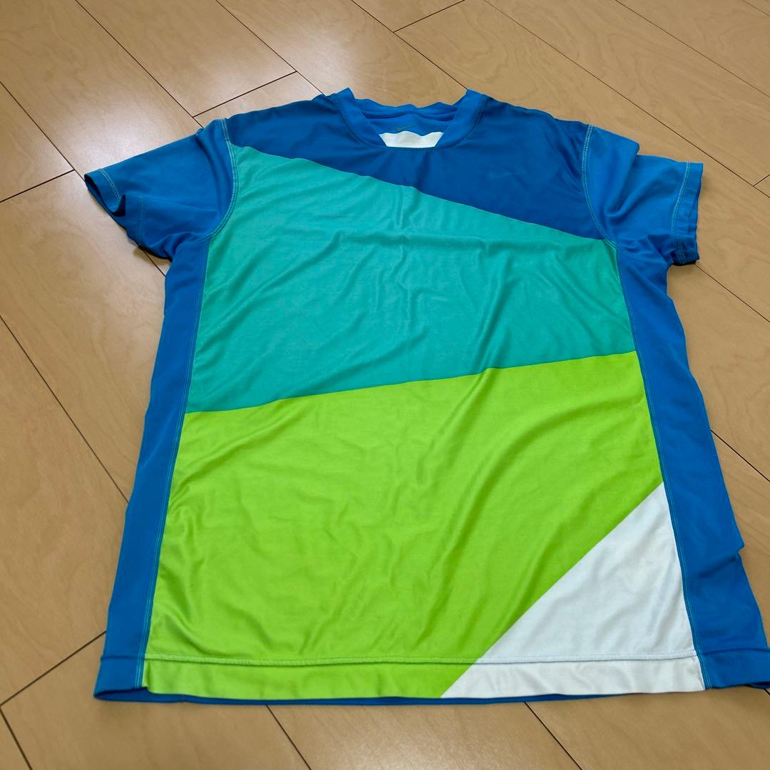 ラファエルナダル選手着用モデル NIKEナイキ テニスゲームシャツL