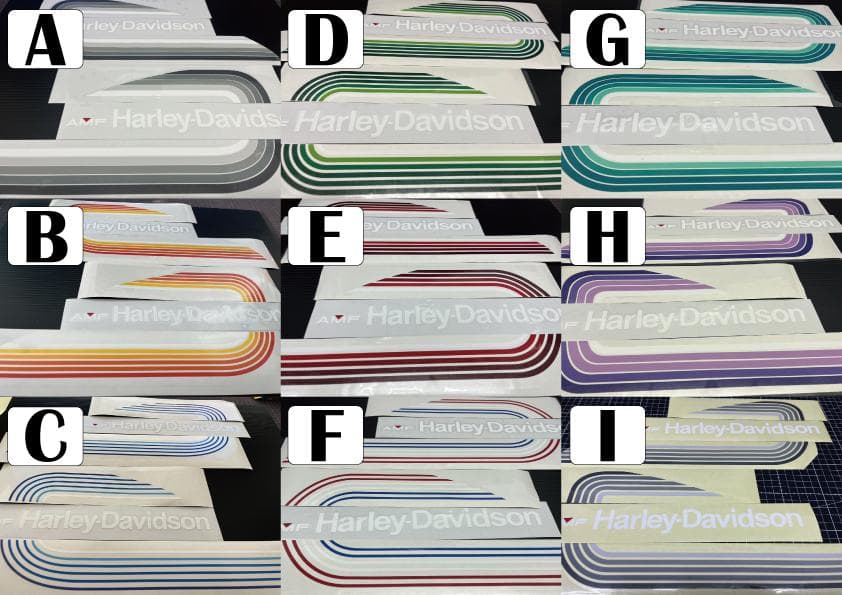 ハーレー ステッカー 2025 自作品 Type-Z02 特殊形状 カラー変更可