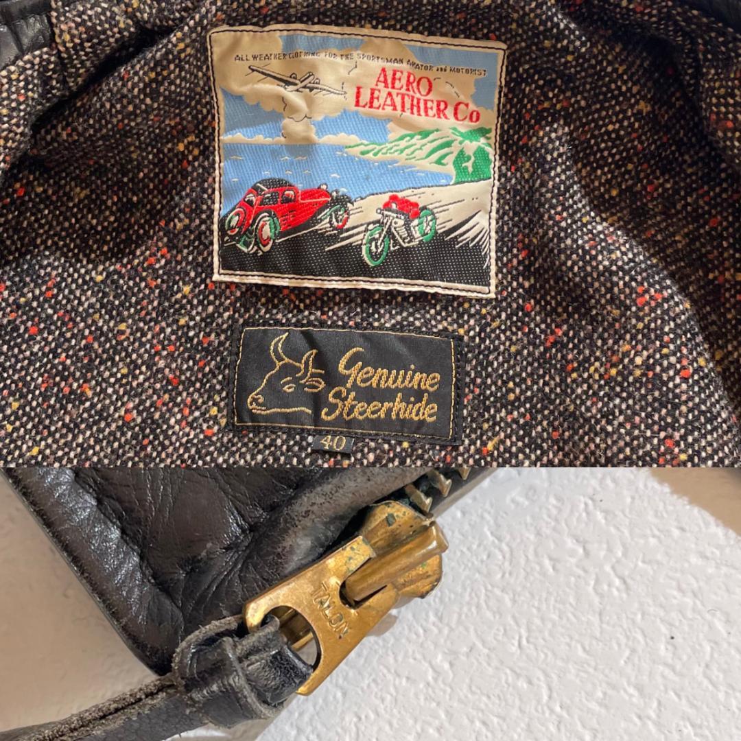 希少80s エアロレザー ハイウェイマン ステアハイド ライダース 牛革