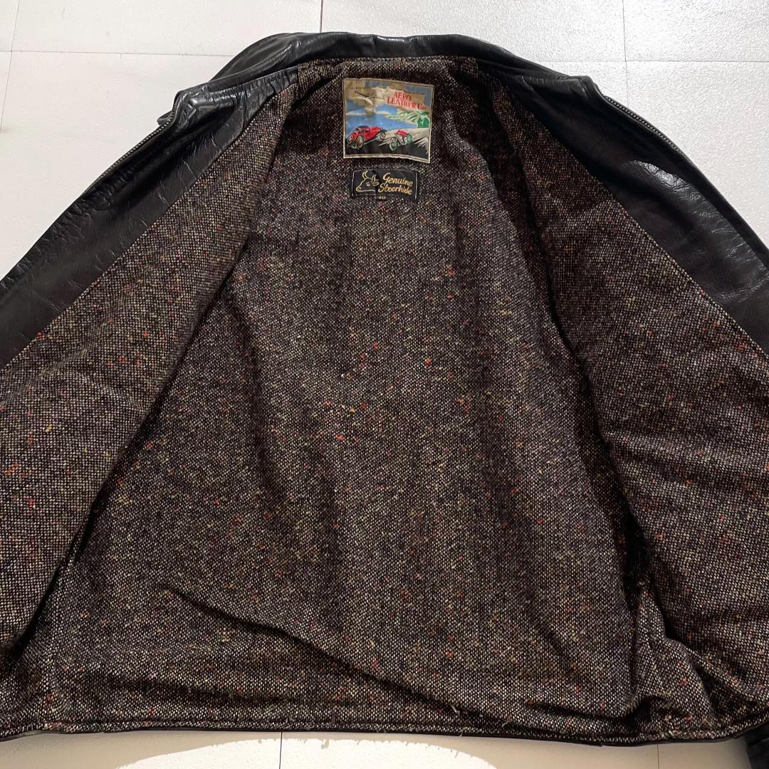 希少80s エアロレザー ハイウェイマン ステアハイド ライダース 牛革